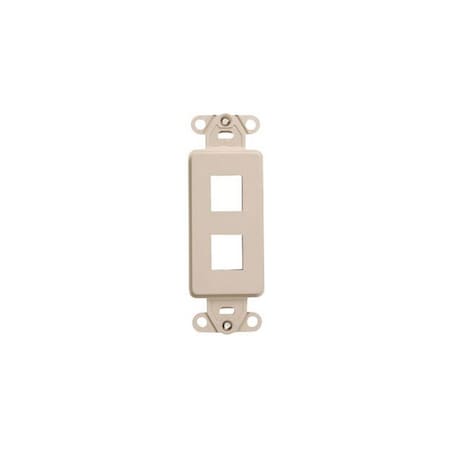Leviton 2-Port Mounting Strap Unloaded, Decora Style Quickport, Ivory 143604